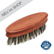 Laden Sie das Bild in den Galerie-Viewer, Vegane Bartbürste, Birnbaum Holz mit Naturfibre / HALAL-konform